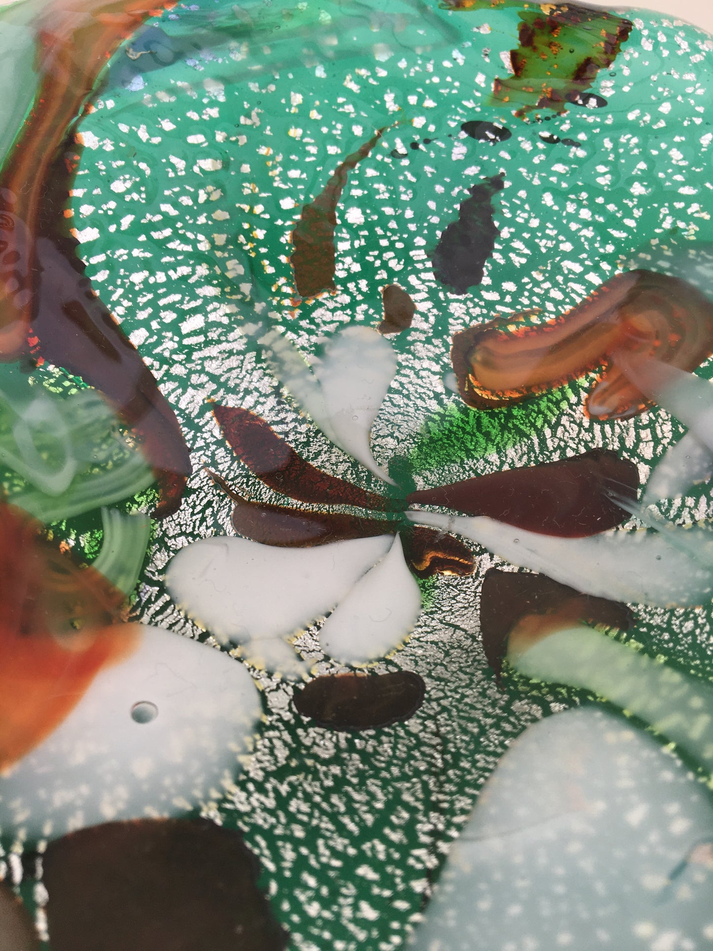 Murano Glass Tutti-Frutti Leaf Bowl