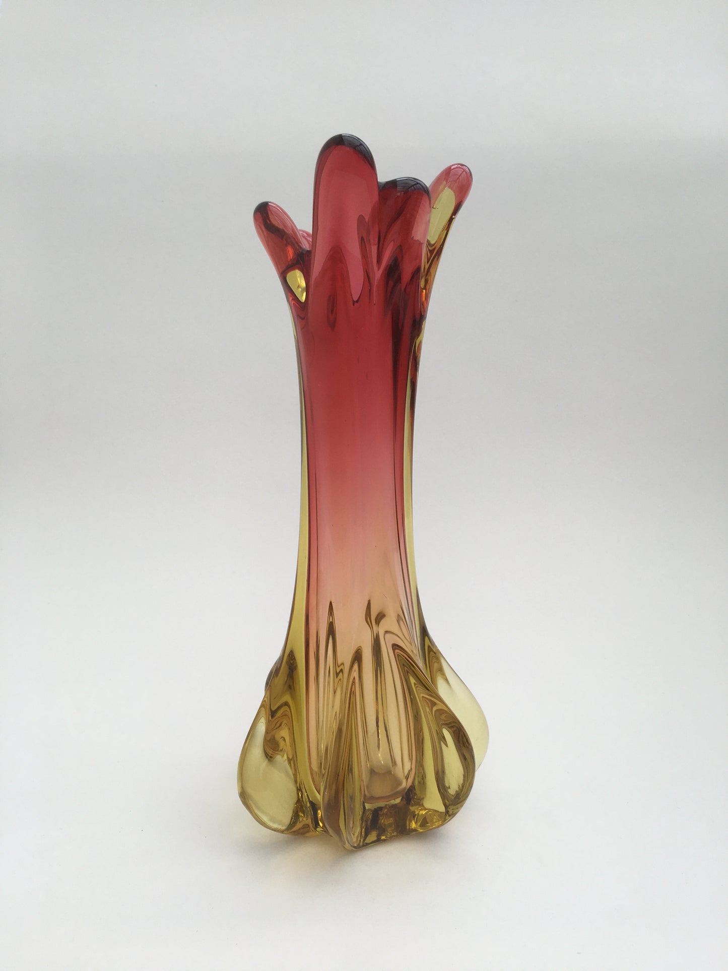 Flavio Poli Style Sommerso Glass Vase