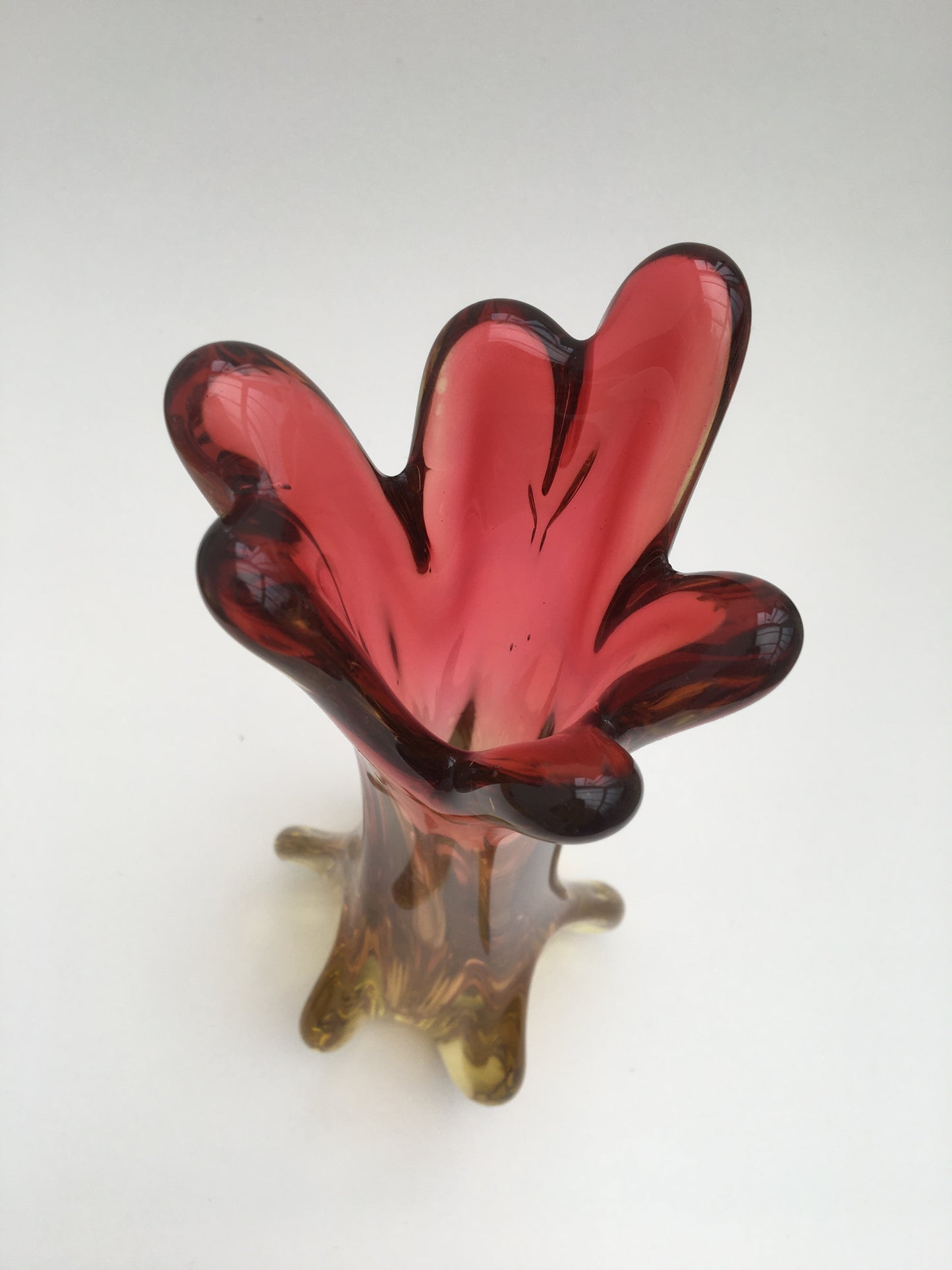 Flavio Poli Style Sommerso Glass Vase
