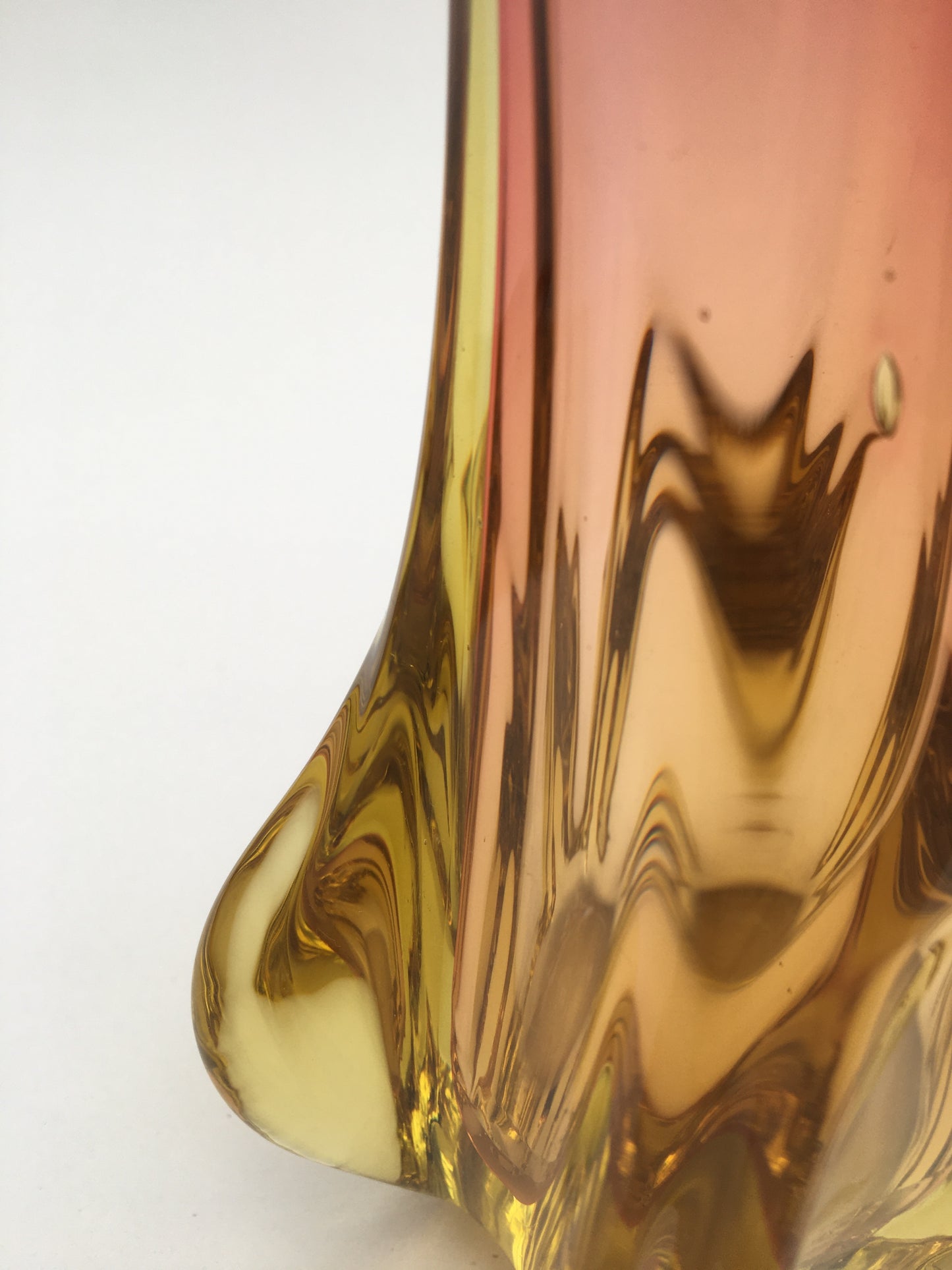 Flavio Poli Style Sommerso Glass Vase