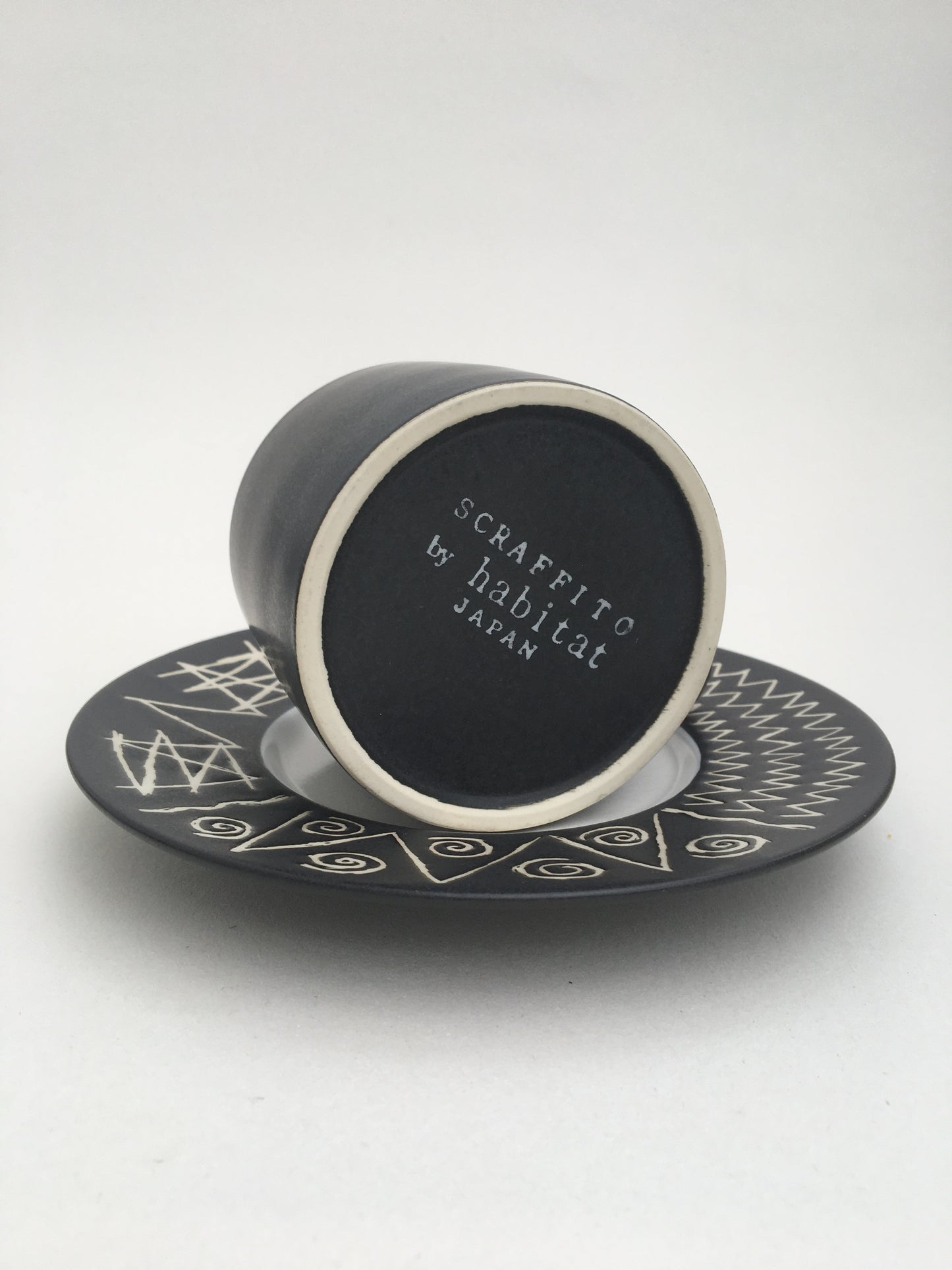 Habitat - Scraffito Cups & Saucers