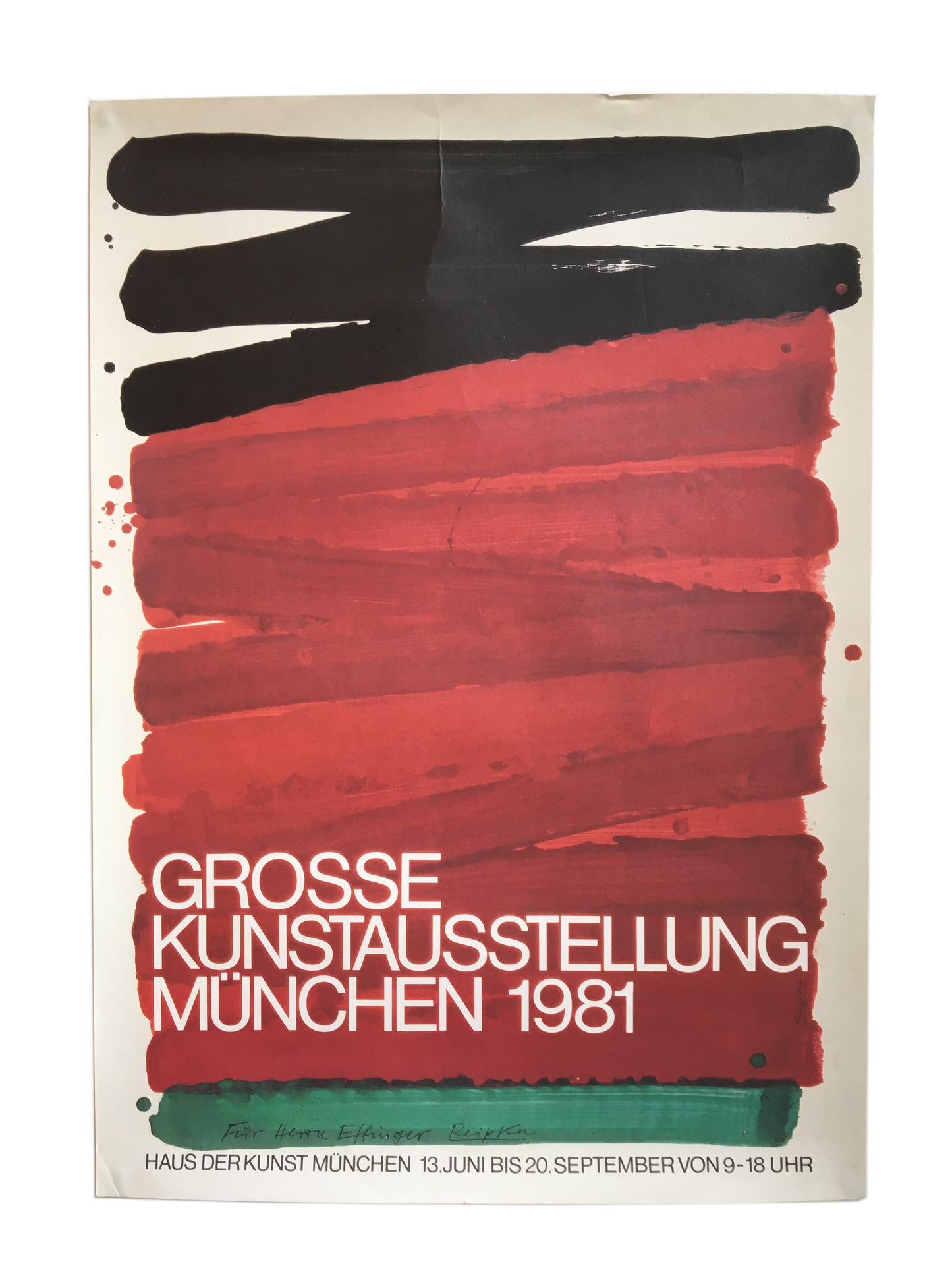 Jürgen Reipka - Signed 1981 Exhibition Poster